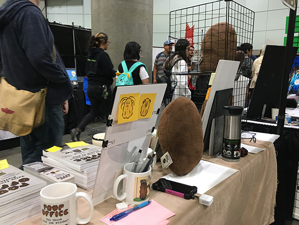 Our table at the Los Angeles Comic Con 2019